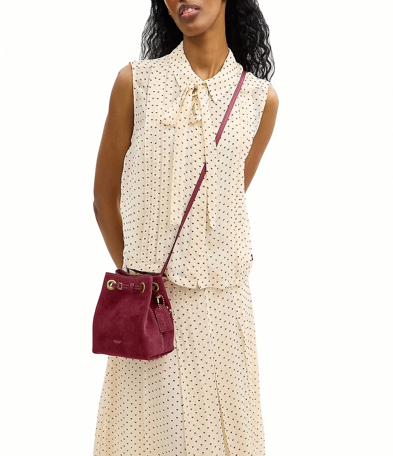 COACH Jade Suede Mini Drawstring Bag