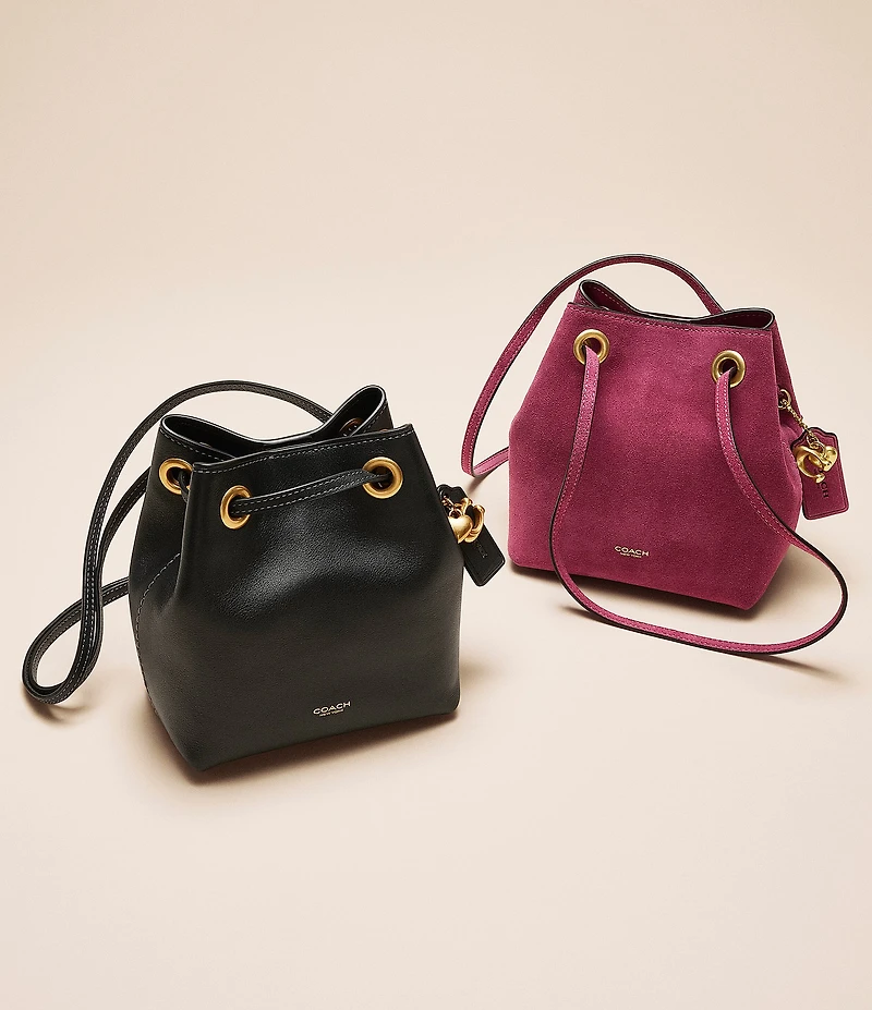 COACH Jade Suede Mini Drawstring Bag