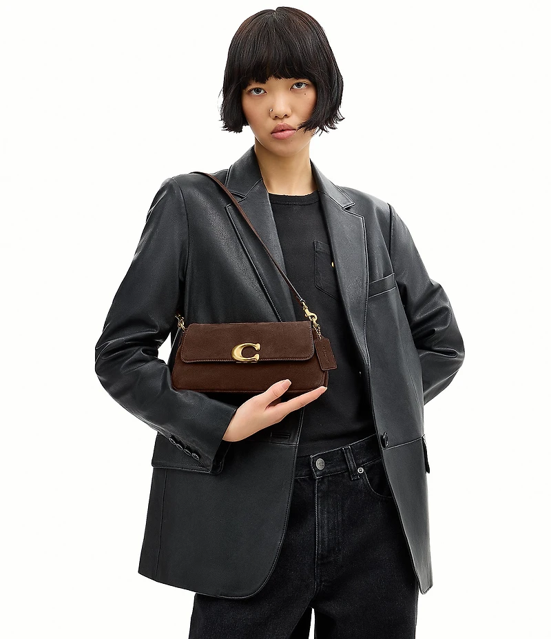 COACH Suede Jet Shoulder Bag