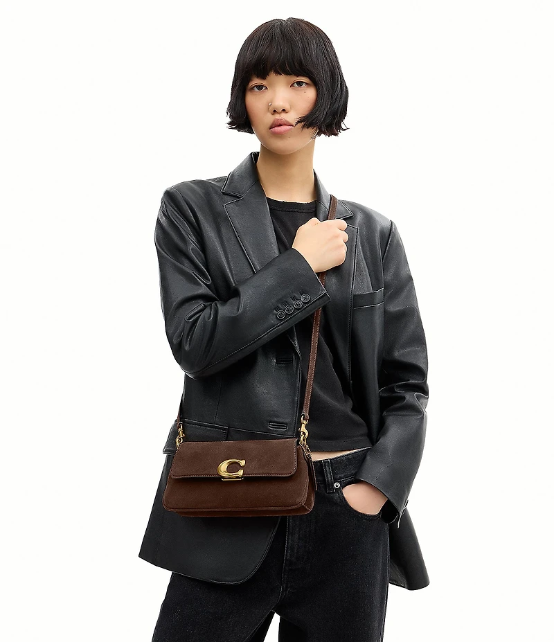 COACH Suede Jet Shoulder Bag