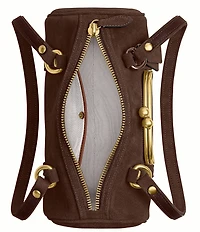 COACH Suede Kiss Lock Barrel Shoulder Bag 28