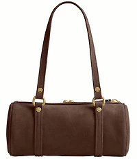 COACH The Coach Originals Kiss Lock 28 Suede Barrel Shoulder Bag