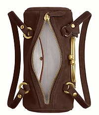 COACH The Coach Originals Kiss Lock 28 Suede Barrel Shoulder Bag
