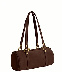 COACH The Coach Originals Kiss Lock 28 Suede Barrel Shoulder Bag