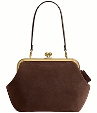 COACH Suede Kisslock Frame Bag 27