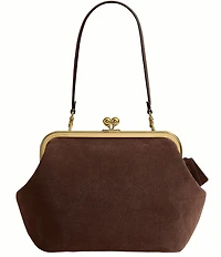 COACH Suede Kisslock Frame Bag 27