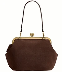COACH Suede Kisslock Frame Bag 27
