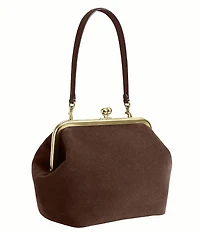 COACH Suede Kisslock Frame Bag 27