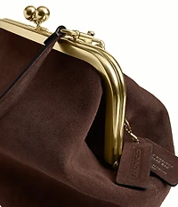 COACH Suede Kisslock Frame Bag 27
