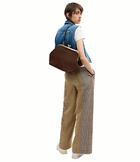 COACH Suede Kisslock Frame Bag 27
