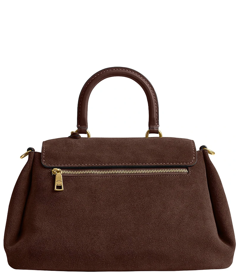 COACH Suede Slouchy Rogue Top Handle Satchel Bag