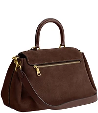 COACH Suede Slouchy Rogue Top Handle Satchel Bag