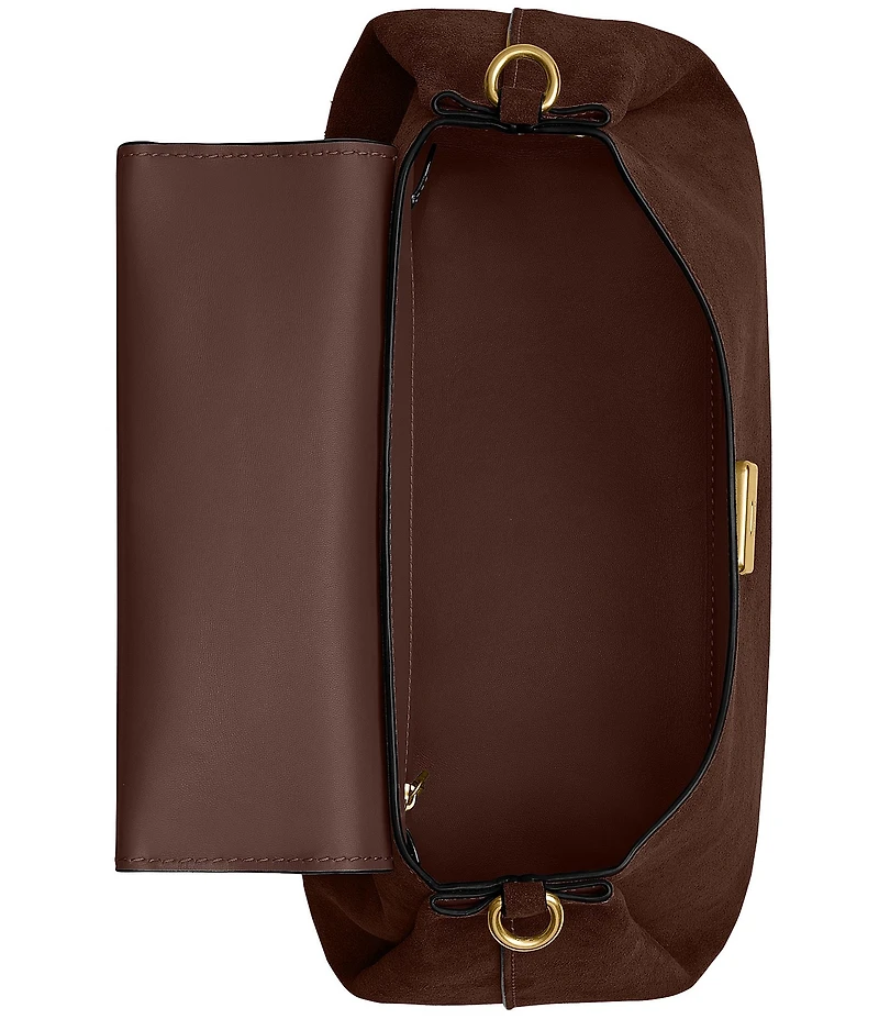 COACH Suede Slouchy Rogue Top Handle Satchel Bag