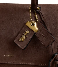 COACH Suede Slouchy Rogue Top Handle Satchel Bag