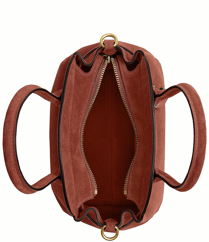 COACH Suede Soft Empire 21 Handle Satchel Bag