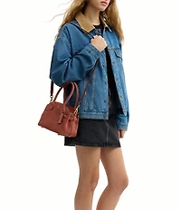 COACH Suede Soft Empire 21 Handle Satchel Bag