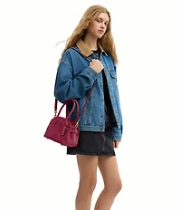 COACH Suede Soft Empire 21 Handle Satchel Bag