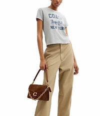 COACH Suede Tabby Shoulder Bag