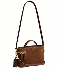 COACH Suede Top Handle Trail Bag