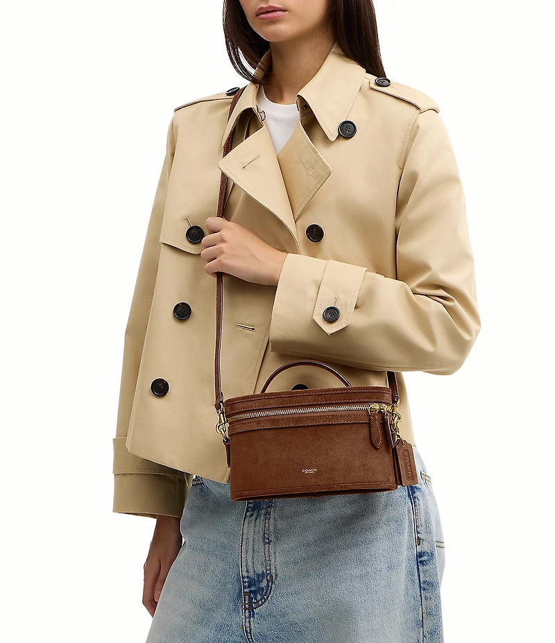 COACH Suede Top Handle Trail Bag