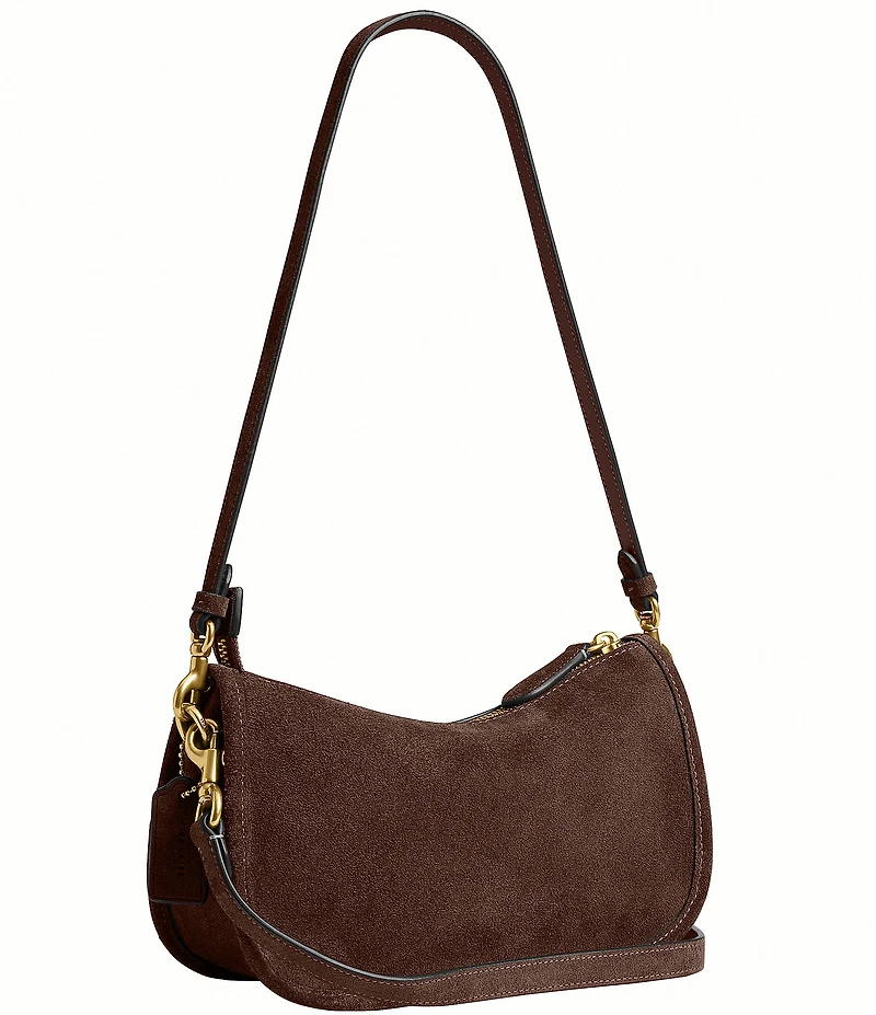 COACH Suede Waverly Shoulder Bag