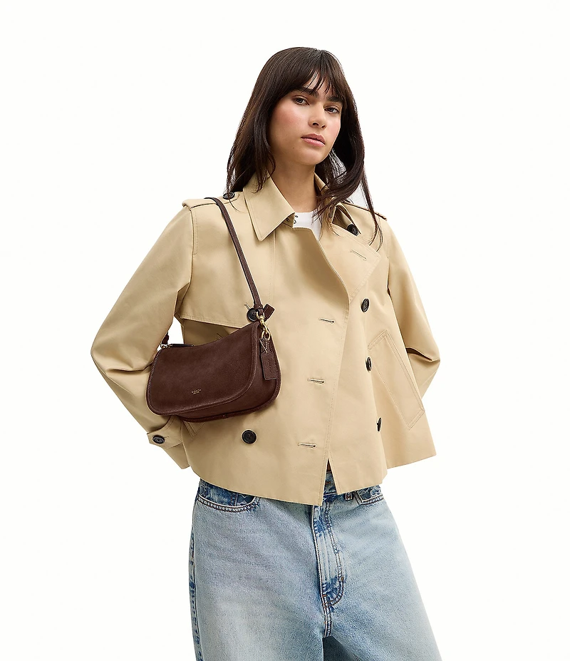 COACH Suede Waverly Shoulder Bag