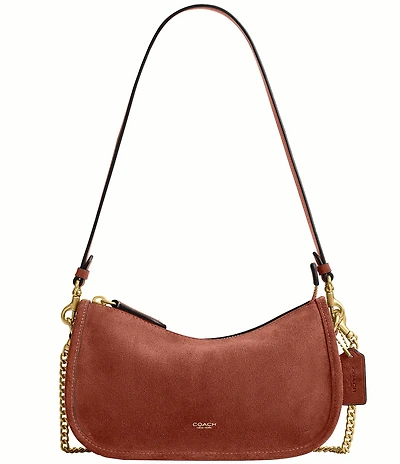 COACH Suede Waverly Shoulder Bag