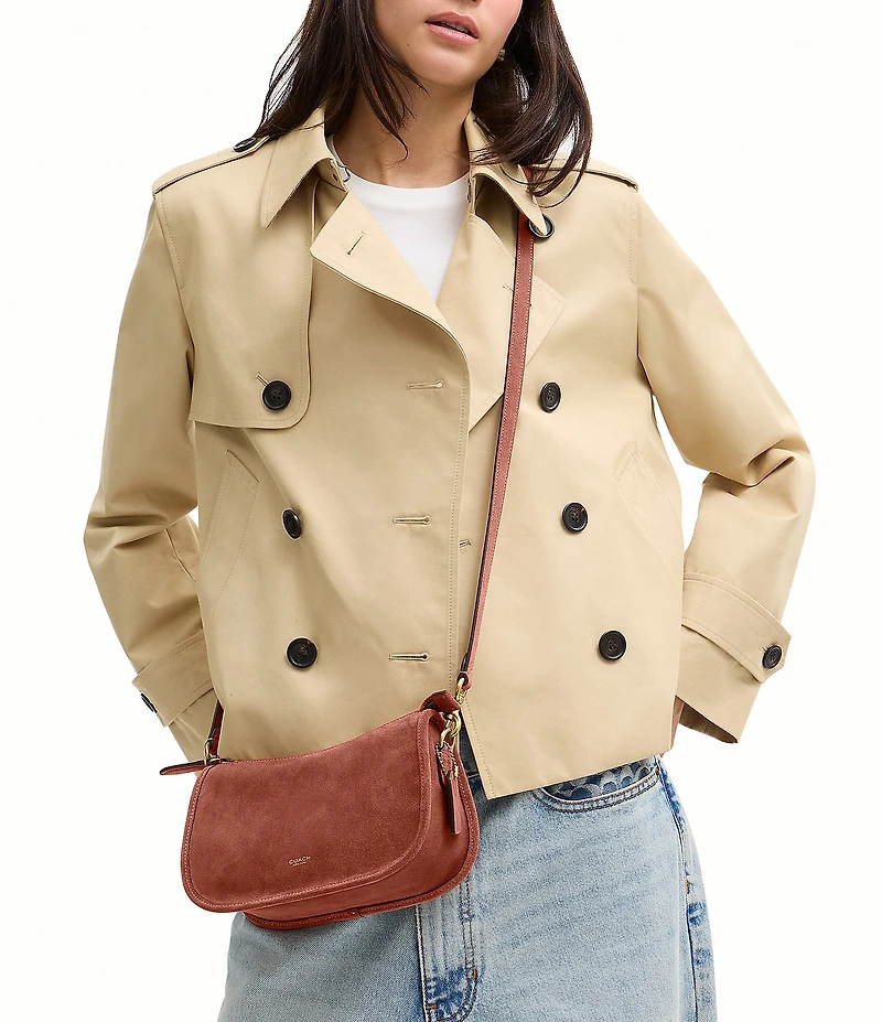 COACH Suede Waverly Shoulder Bag