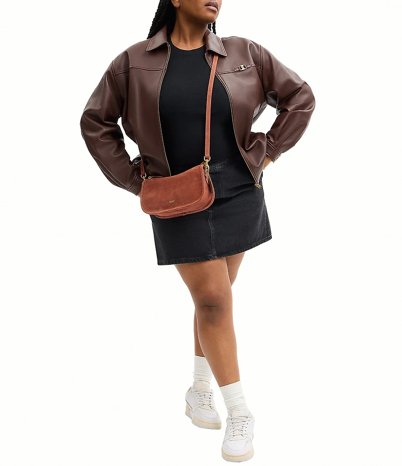 COACH Suede Waverly Shoulder Bag