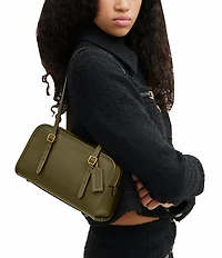 COACH Swing Zip Buckle Detail Satchel Bag