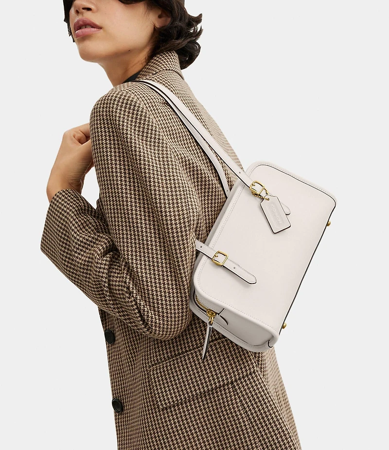 COACH Swing Zip Buckle Detail Satchel Bag