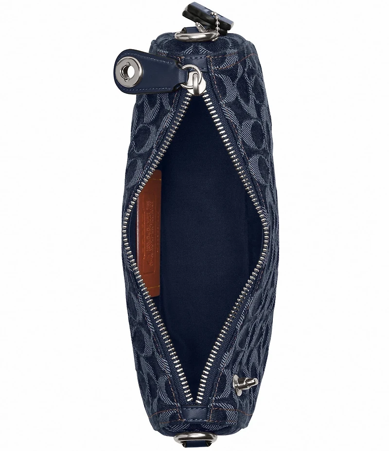 COACH Signature Denim Swinger Shoulder Bag