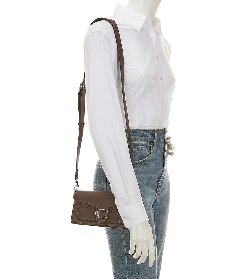 COACH Tabby 20 Silver Hardware Pebbled Shoulder Bag