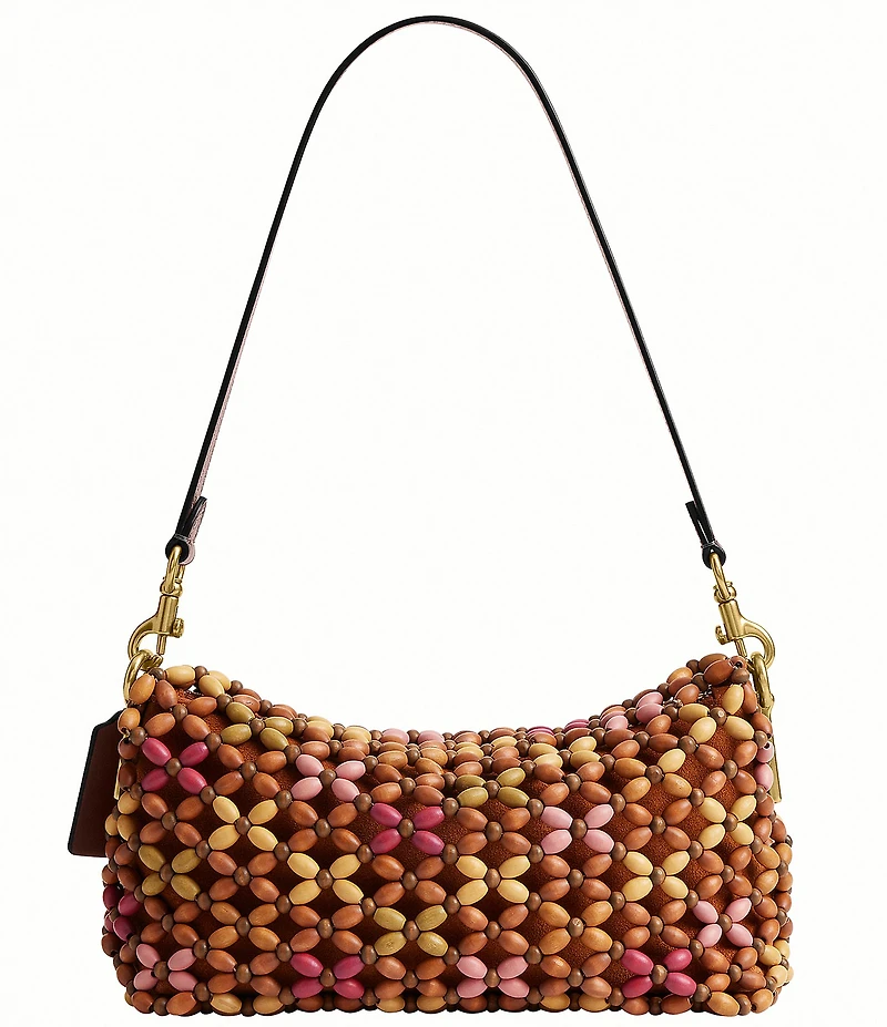 COACH Tabby 26 Beaded Wood Shoulder Bag