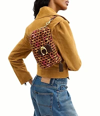 COACH Tabby 26 Beaded Wood Shoulder Bag
