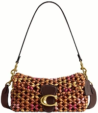 COACH Tabby 26 Beaded Wood Shoulder Bag