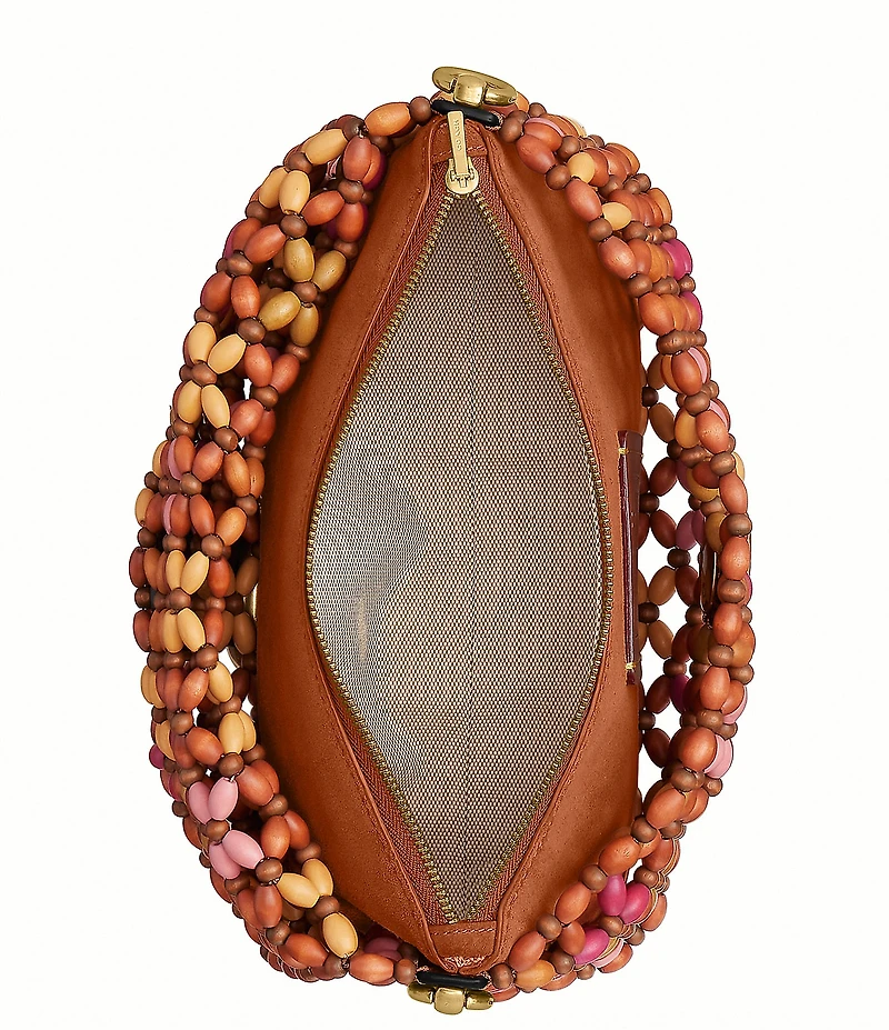 COACH Tabby 26 Beaded Wood Shoulder Bag