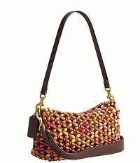 COACH Tabby 26 Beaded Wood Shoulder Bag
