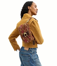 COACH Tabby 26 Beaded Wood Shoulder Bag