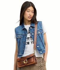 COACH Tabby 26 Loved Leather Shoulder Bag
