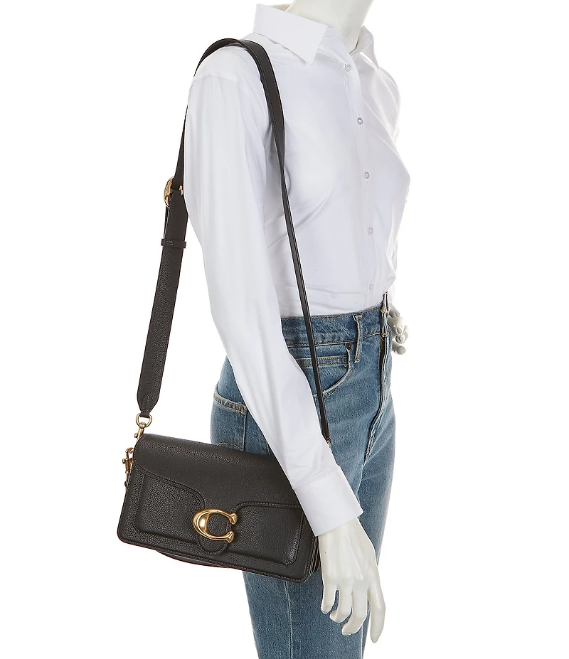 COACH Tabby 26 Pebble Leather Gold Tone Shoulder Crossbody Bag