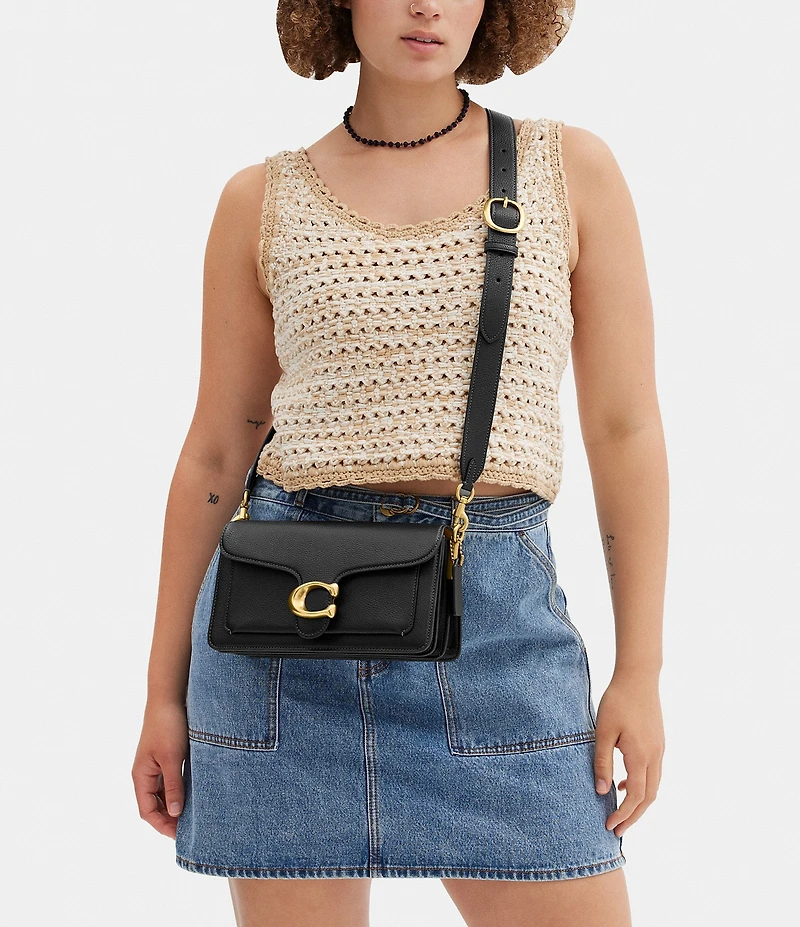 COACH Tabby 26 Pebble Leather Gold Tone Shoulder Crossbody Bag