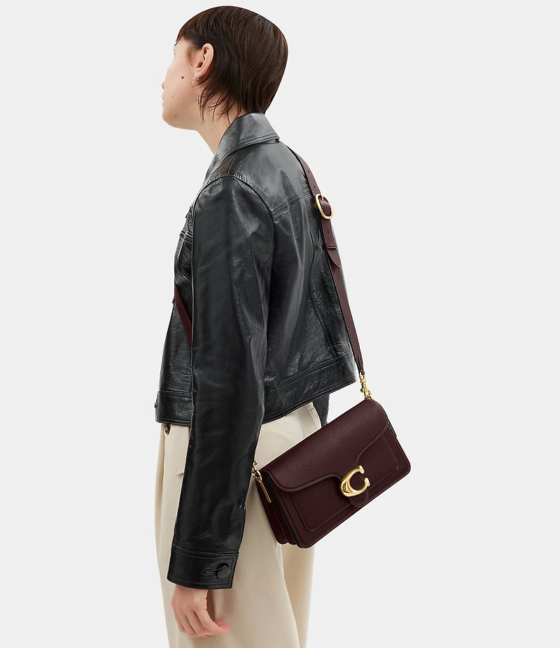COACH Tabby 26 Pebble Leather Gold Tone Shoulder Crossbody Bag