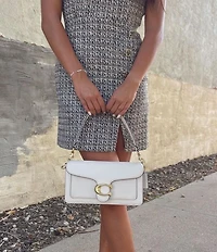 COACH Tabby 26 Pebble Leather Gold Tone Shoulder Crossbody Bag