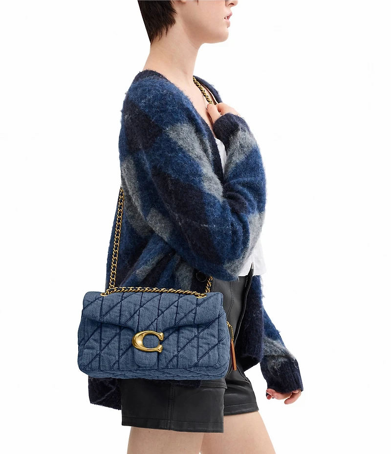 COACH Tabby 26 Quilted Denim Shoulder Bag