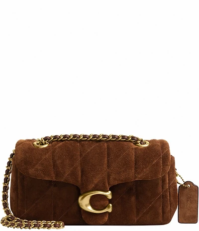 COACH Tabby 20 Quilted Suede Convertible Shoulder Bag
