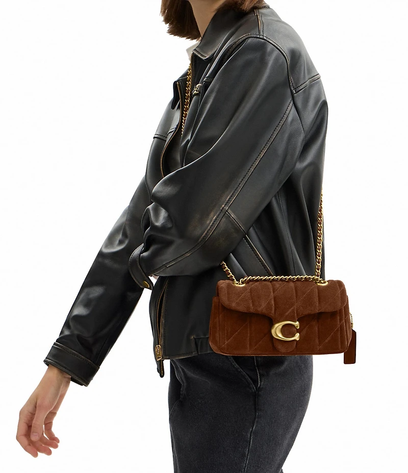 COACH Tabby 20 Quilted Suede Convertible Shoulder Bag
