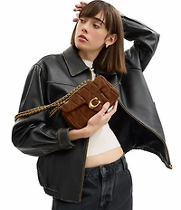 COACH Tabby 20 Quilted Suede Convertible Shoulder Bag