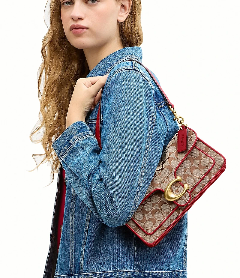 COACH Tabby 26 Signature Jacquard Shoulder Bag