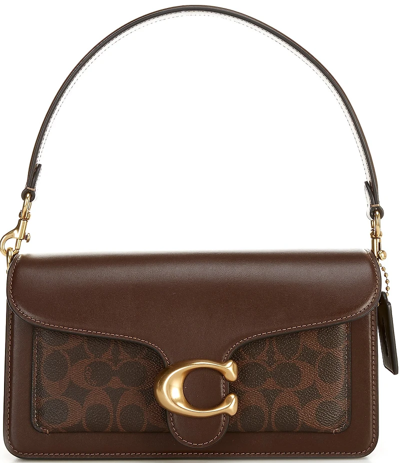 COACH Tabby 26 Signature Logo Coated Canvas Shoulder Bag